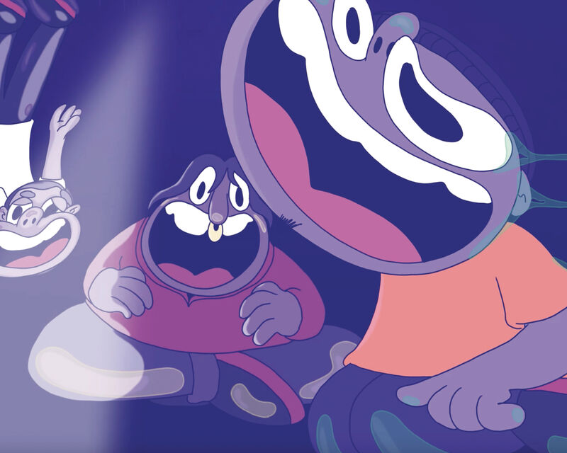 Warped 2D animated faces