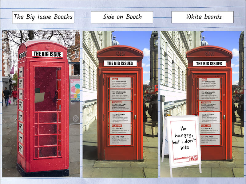 Three Big Issue Booths designs by Chad Brewer Three Big Issue Booths designs by Chad Brewer