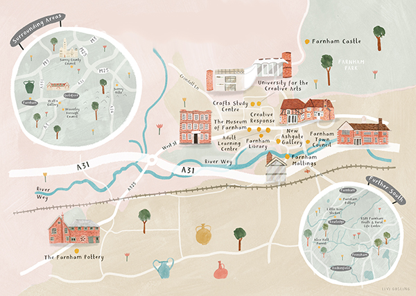 Farnham Craft Town Map