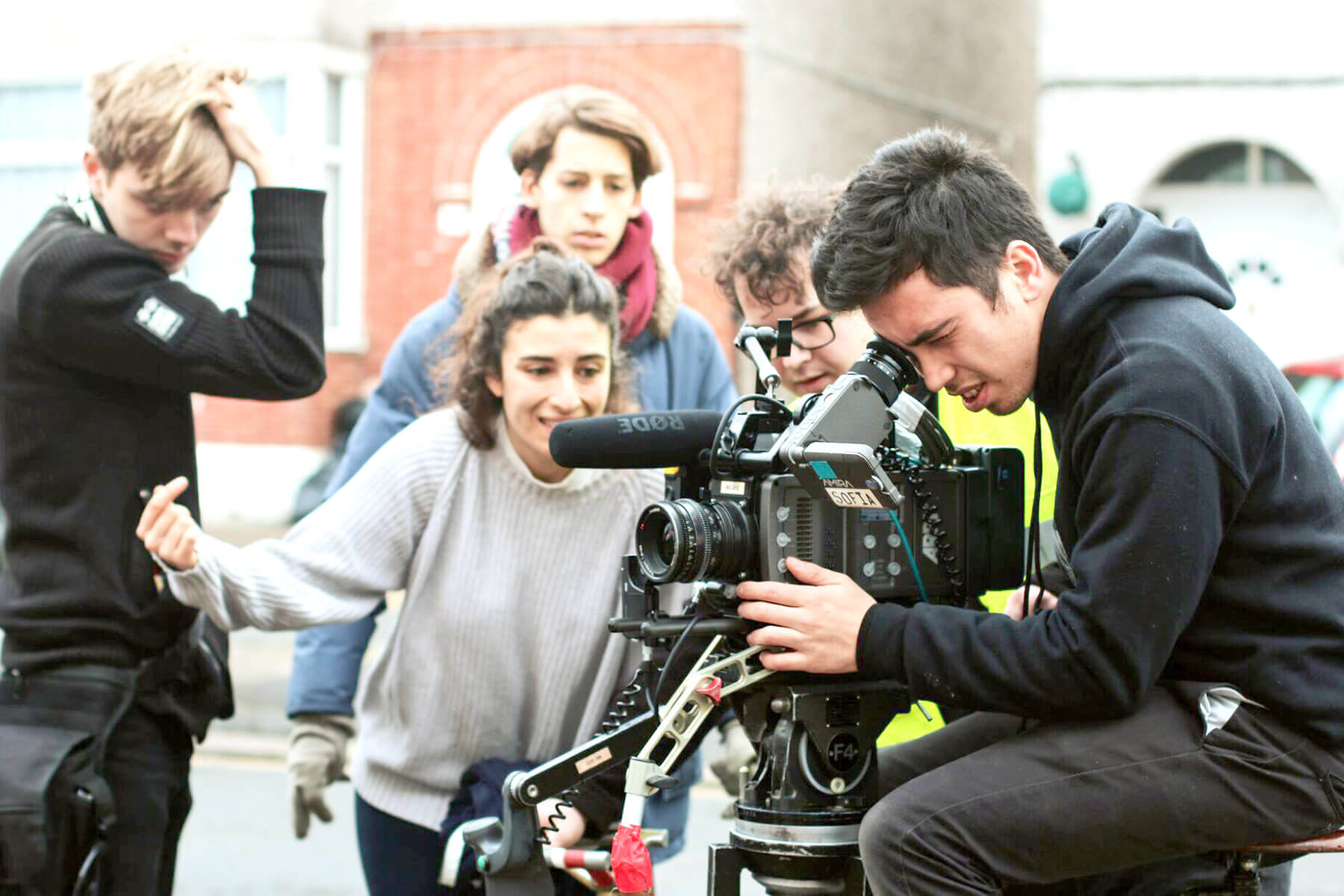 Film students on set of Nail - Photo by Rachel Kiki