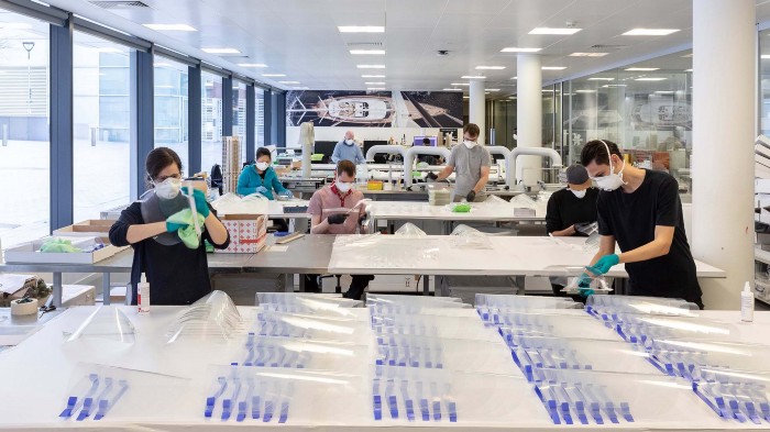 PPE assembly at architects Foster + Partners